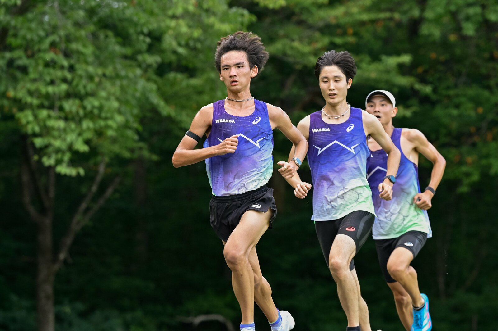 夏合宿の高強度の練習でも果敢に集団を引いた　photograph by Nanae Suzuki