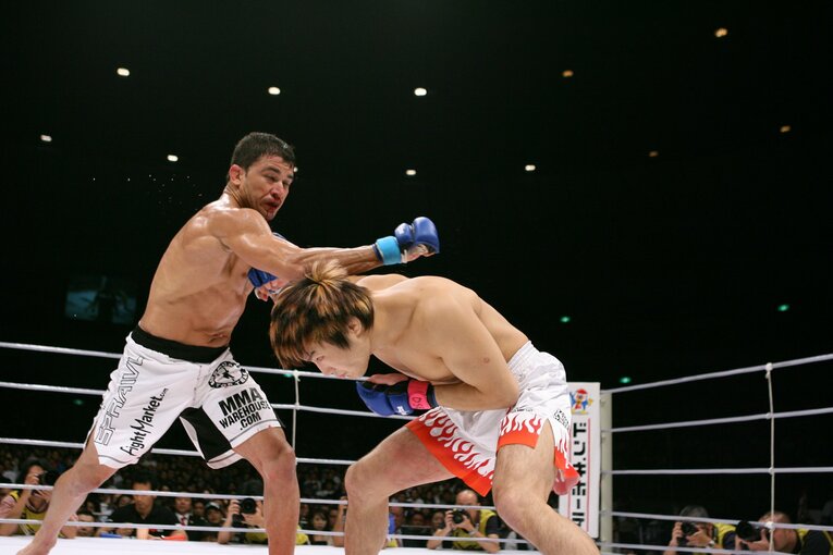 2006年11月の『PRIDE 武士道 -其の十三-』では、ライト級タイトルマッチとしてアウレリオと再戦