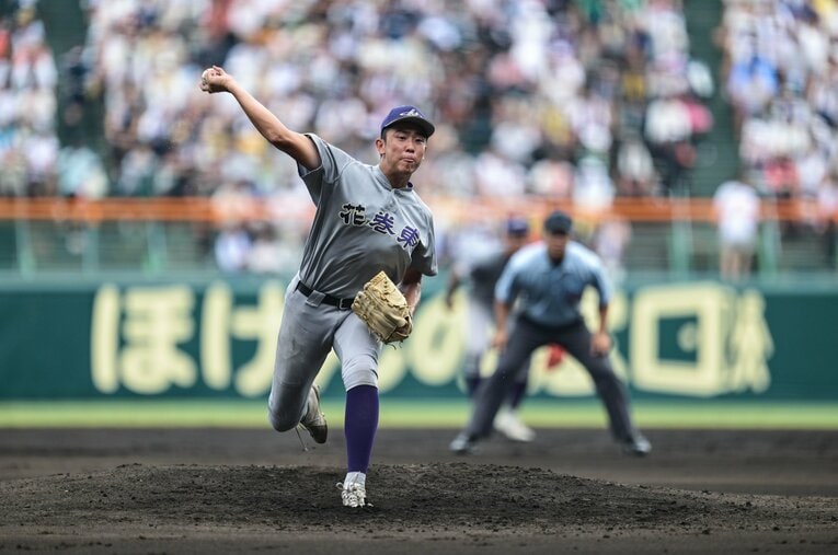大谷翔平を受け継ぐエースナンバー「1」を付ける北條慎治。佐々木麟太郎をおさえて4番に座る打力も一級品だ　©Nanae Suzuki