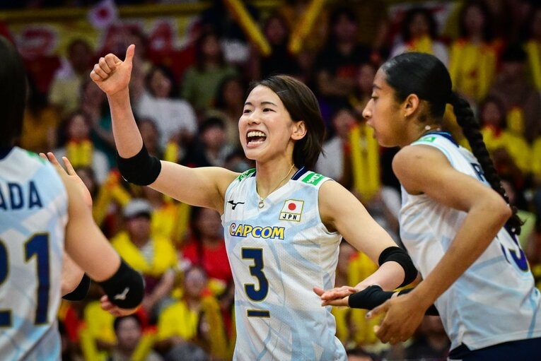 古賀紗理那（VNLファイナル決勝・イタリア戦）　©︎Volleyball World