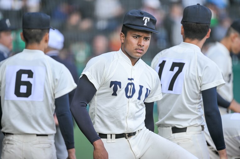 センバツで甲子園デビューを果たしたラマル（2年生）　©Nanae Suzuki