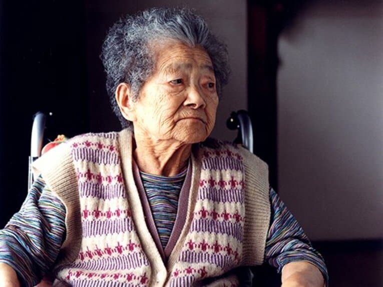 91歳になったキミ子さん。意志の強そうな口元が往時の蔦監督を偲ばせる。