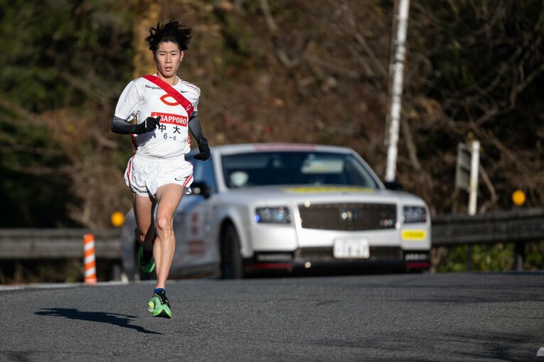 中央大6区を走った主将の若林　©Nanae Suzuki