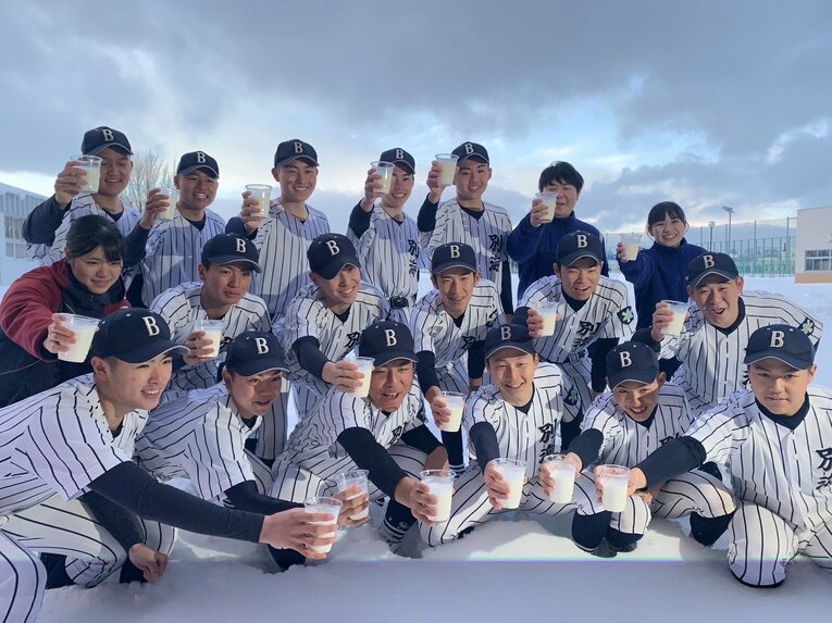 21世紀枠で同校史上初の甲子園出場を決めた別海高校　©JIJI PRESS