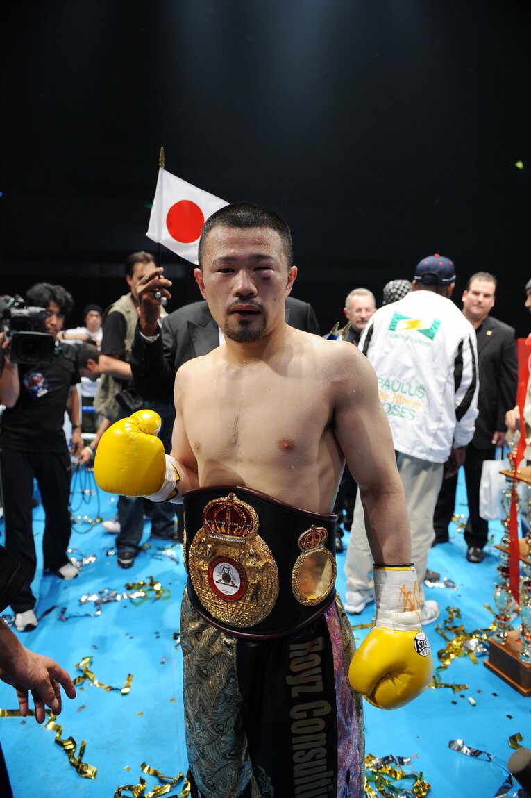 日本人3人目のライト級世界王者となった小堀佑介（当時26歳）　©Mikio Nakai/AFLO