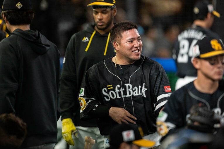 ソフトバンクで活躍を見せる山川　©Nanae Suzuki