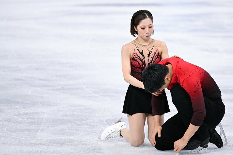 ショートの演技後に木原はがっくりとうなだれてしまった　©Asami Enomoto/JMPA