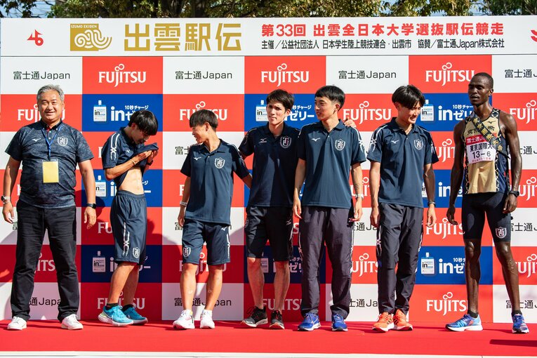 今年の出雲駅伝では優勝を果たし、箱根駅伝でも優勝候補の一角となった東京国際大学　©Nanae Suzuki