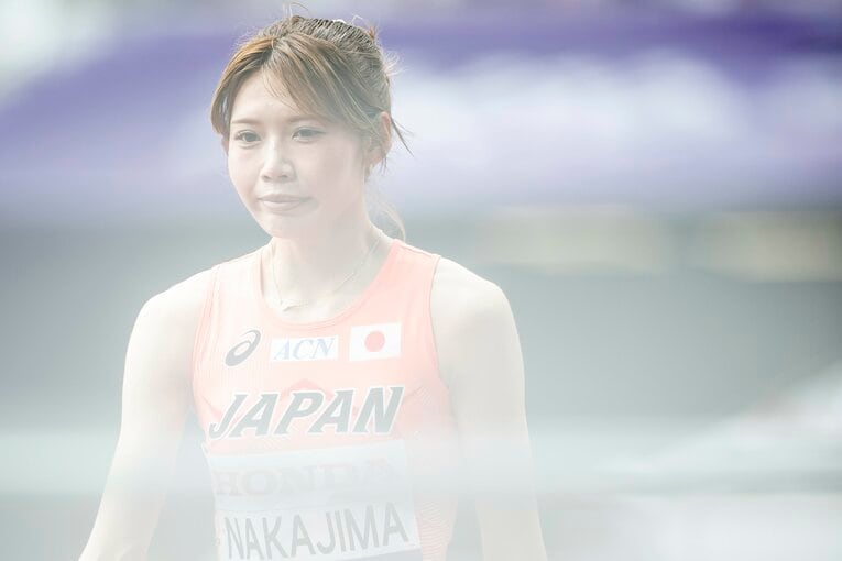 【東京世界陸上】100mハードル予選の結果を待つ中島ひとみ（長谷川体育施設）　©Kiichi Mastumoto