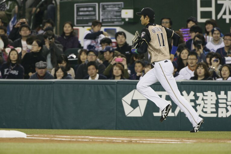 2013年3月29日、大谷翔平のプロデビュー戦（vs西武）©︎Shigeki Yamamoto