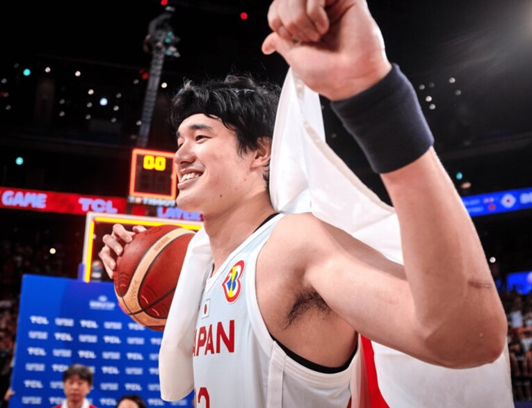 W杯カーボベルデ戦の渡邊雄太　©FIBA