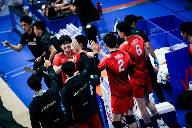 ネーションズリーグ ブルガリア戦　©︎FIVB