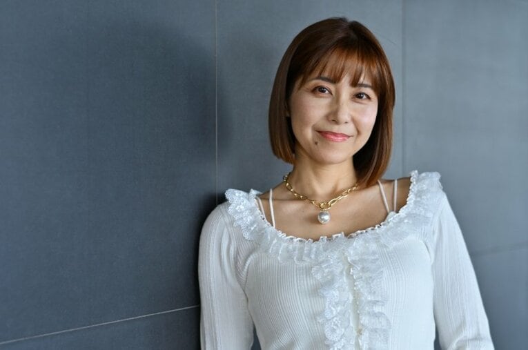 緒方かな子52歳がNumberWebのインタビューに応じた ／ photograph by Hideki Sugiyama