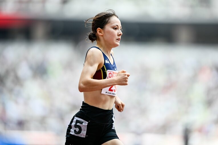 【2025日本選手権】日本選手権でのドルーリー。貧血の影響から実力を発揮しきれず　©Nanae Suzuki