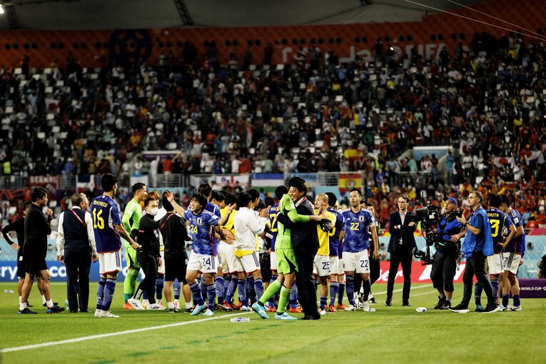 スペイン戦後　©Kiichi Matsumoto/JMPA