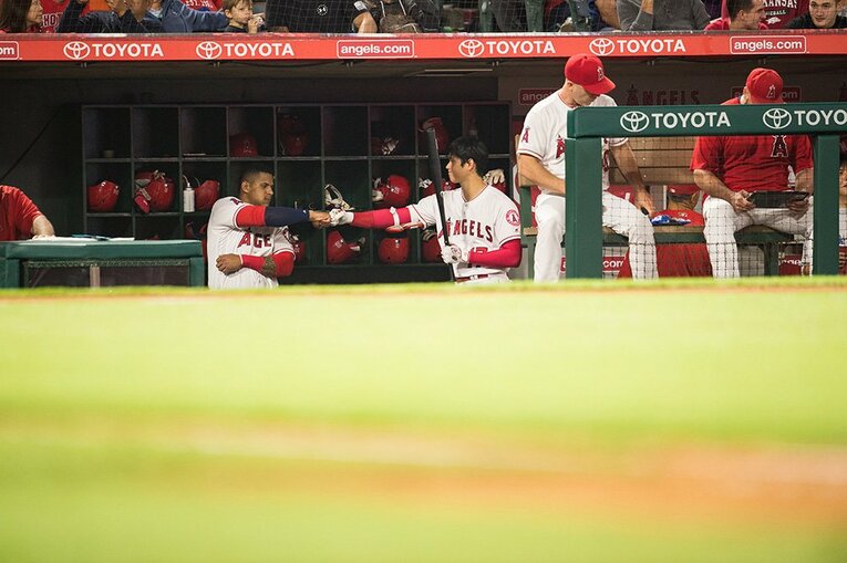 【未公開ショット多数！エンゼルス時代の秘蔵愛されショット】2018年の初々しい大谷（当時24歳） ／ photograph by Nanae Suzuki