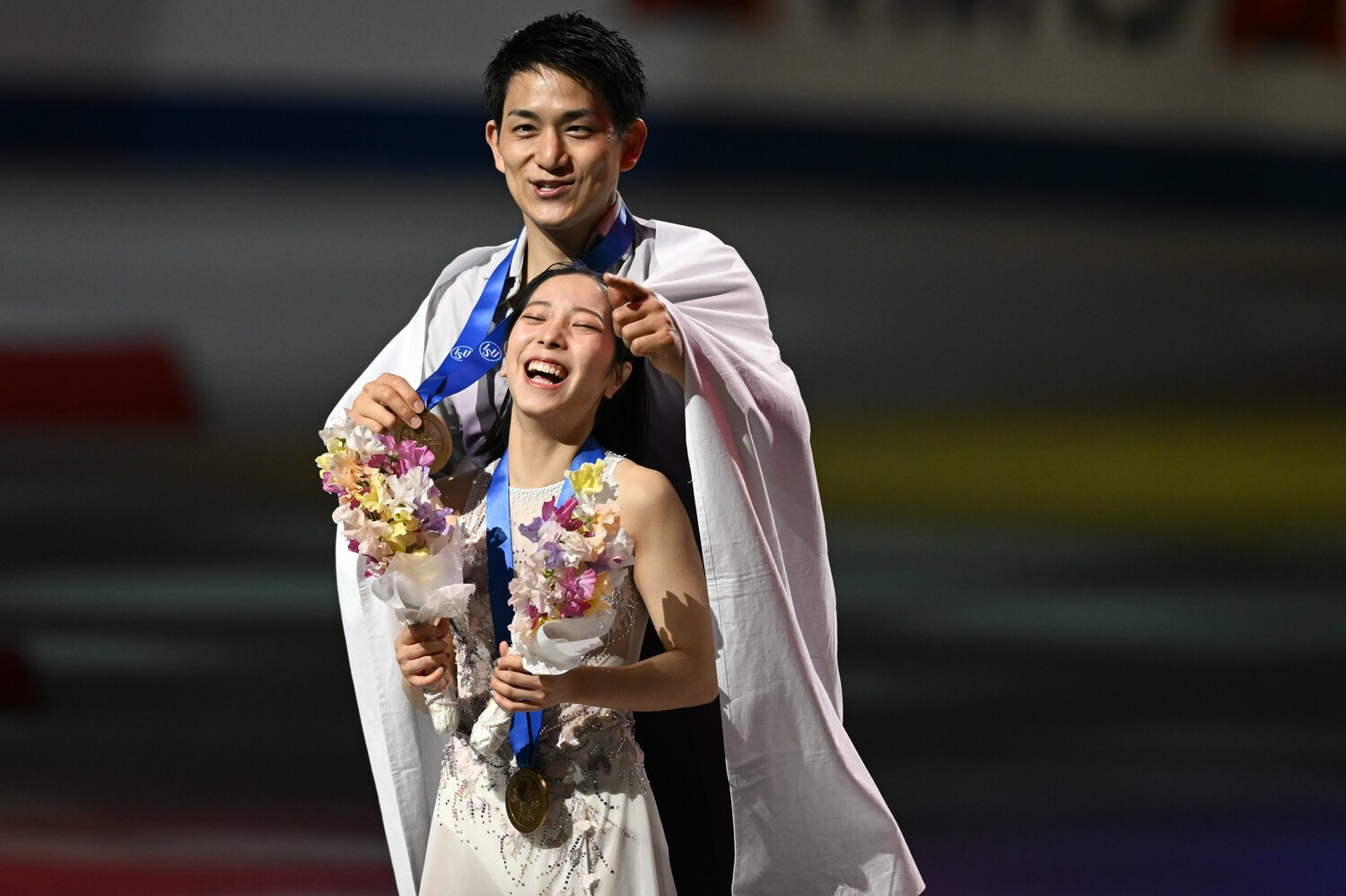 世界選手権で優勝を果たした三浦・木原　©Asami Enomoto