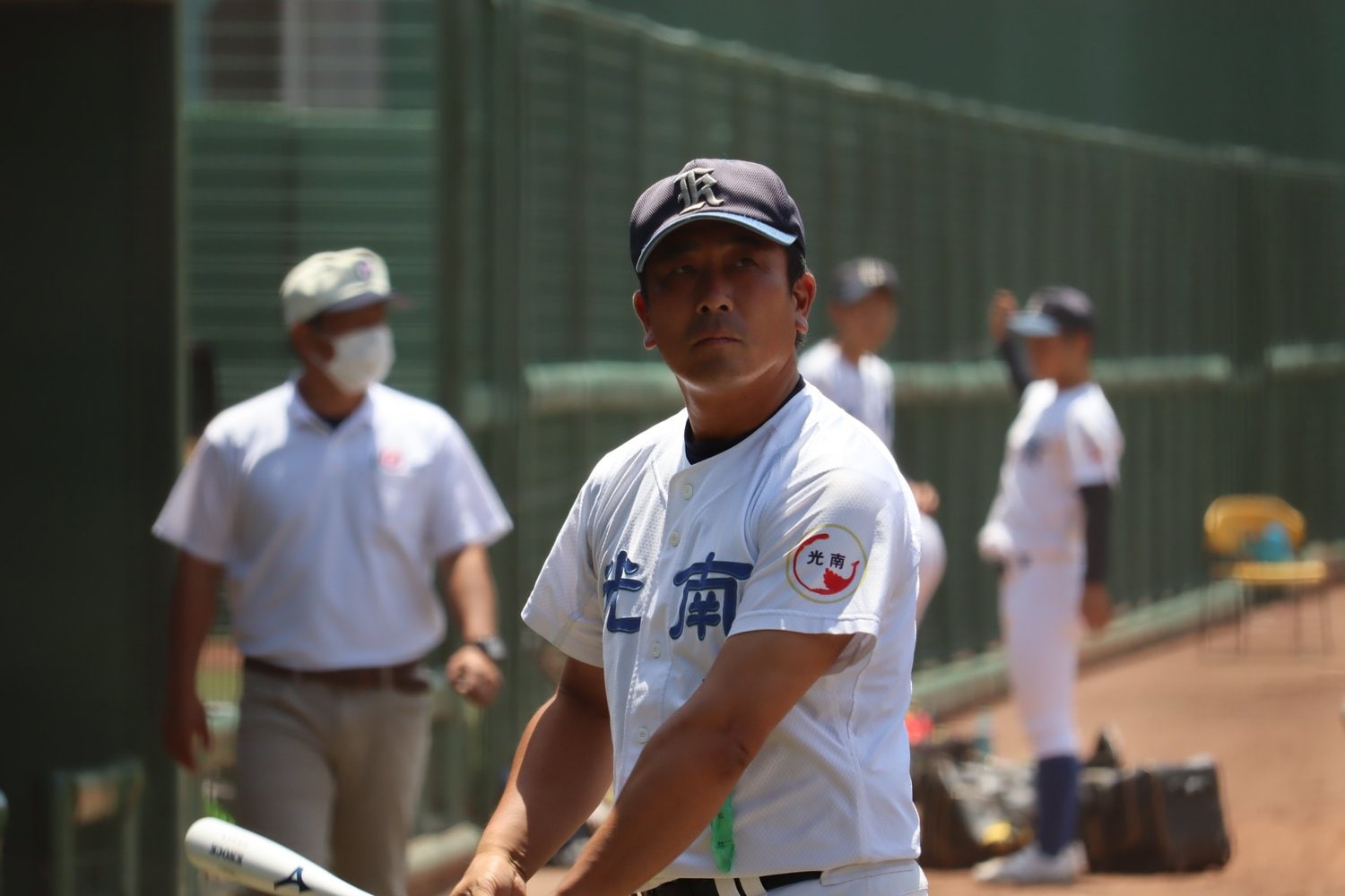 光南高の渋谷武史監督 ©Genki Taguchi
