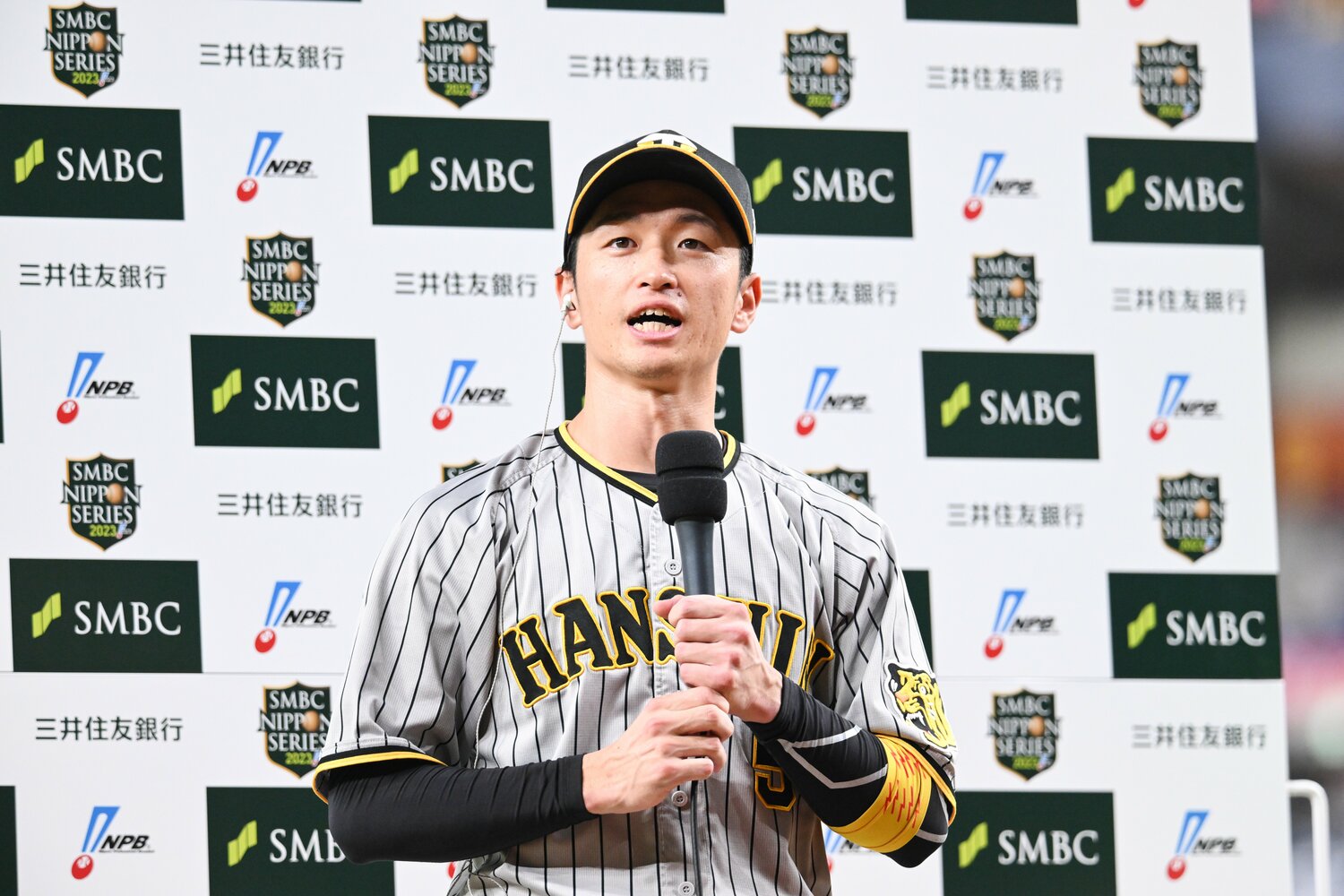 日本シリーズのMVPに輝いた近本光司 ©Nanae Suzuki