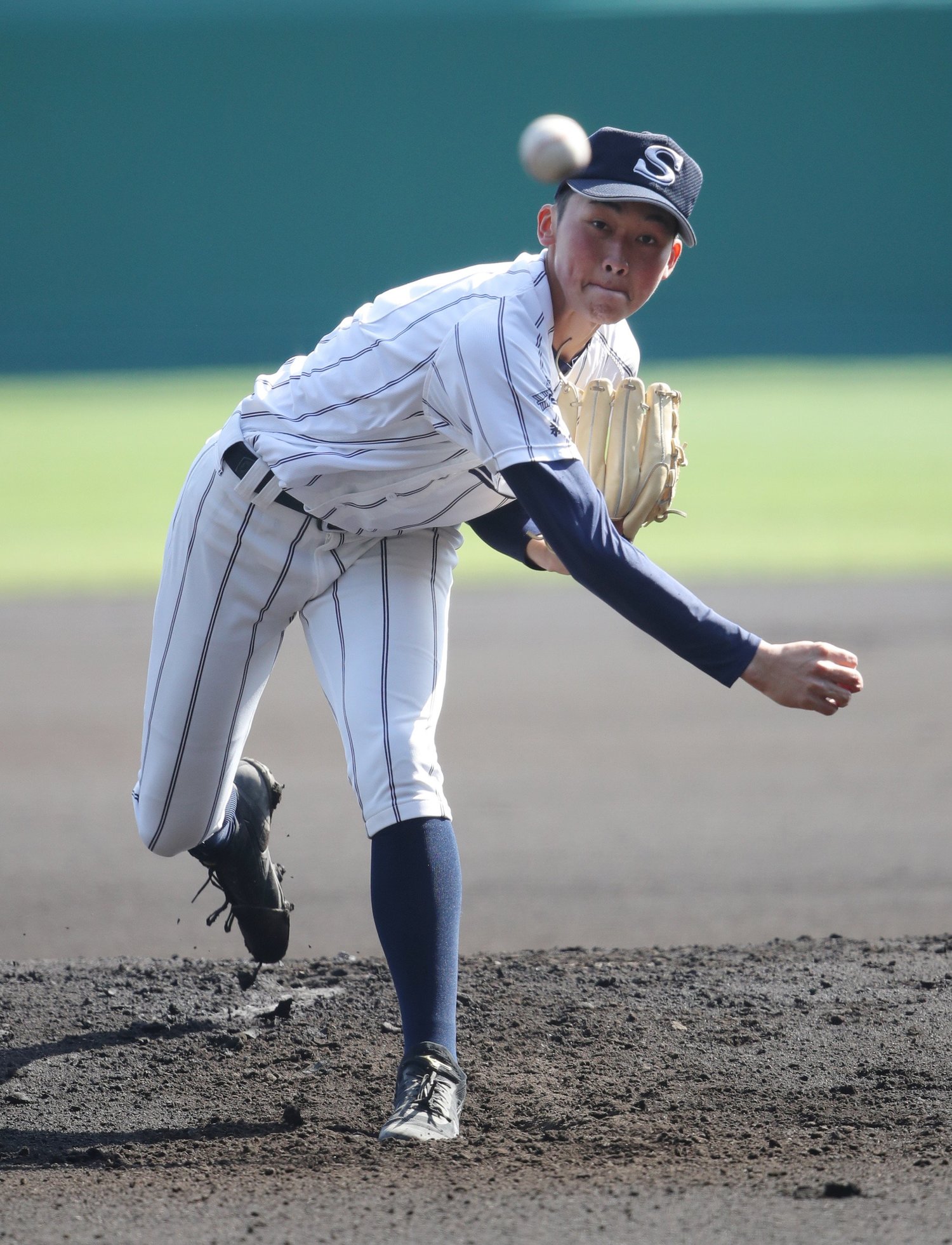 広島新庄のエース・花田侑樹 ©JIJI PRESS