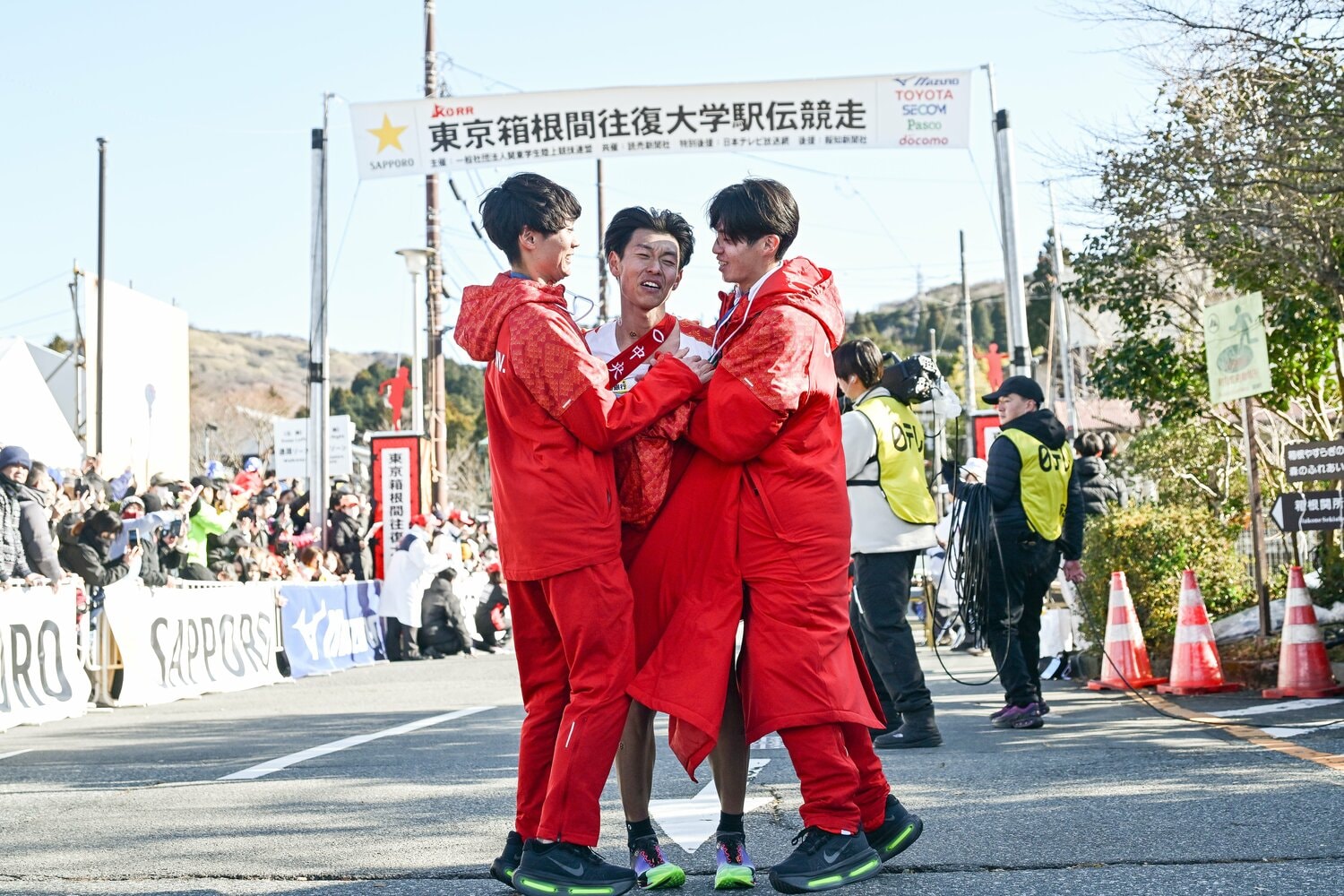 往路終了時点で3位。青学大との差は1分36秒だった ©Nanae Suzuki