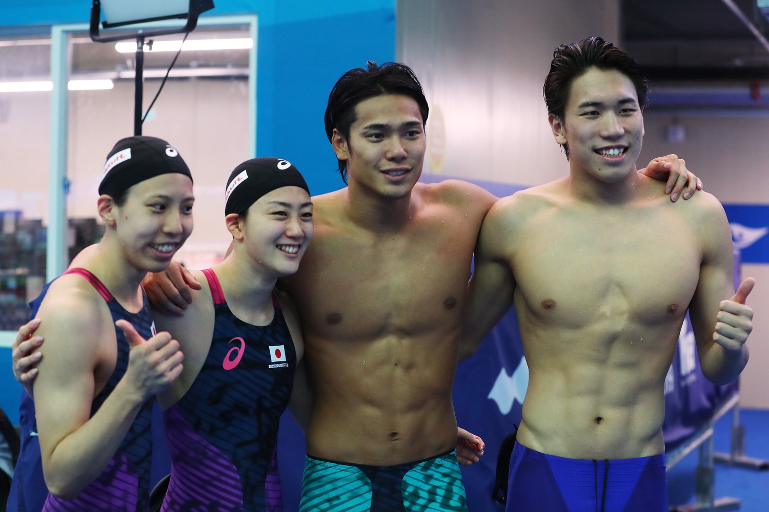 2019年光州世界水泳での松元（右）　(C)Getty Images