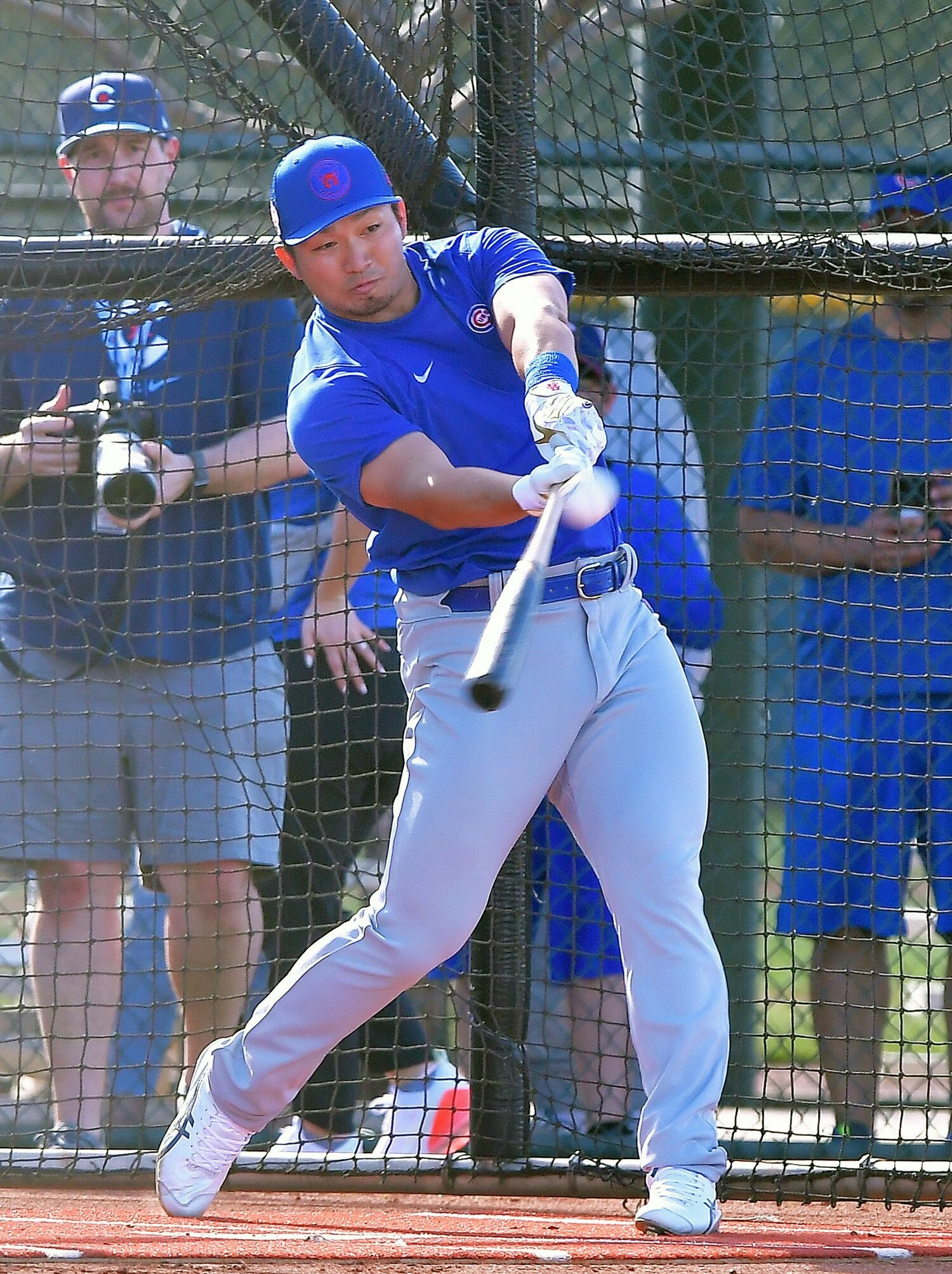 打撃の新フォームにも取り組む鈴木　©JIJI PRESS