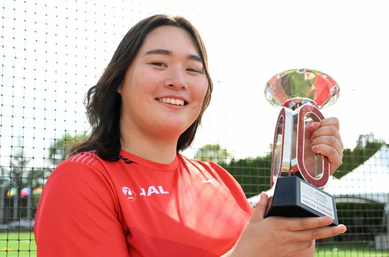 ダイヤモンドーリーグ「ファイナル」で日本人初の優勝を遂げたやり投げの北口榛花 ／ photograph by Tsutomu Kishimoto/PICSPORT