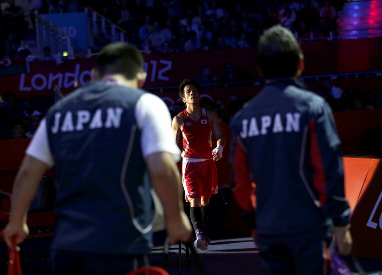 ロンドン五輪では日の丸を背負った須佐　©Reuters/AFLO