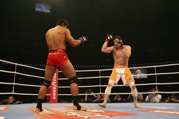 「K-1 PREMINUM 2007 Dynamite」桜庭和志vs船木誠　©Toshiya Kondo