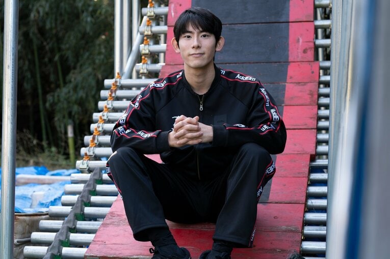 日本のオブスタクルスポーツの第一人者である千葉大1年の山本遼平。アメリカではプロのニンジャ選手も存在するなどマーケットも大きい ／ photograph by Tadashi Hosoda