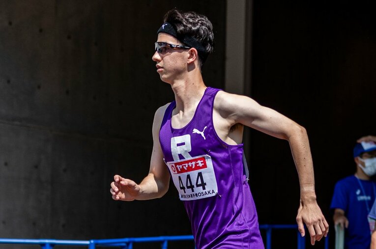 立教大学駅伝チーム・キャプテンのミラー千本真章（4年）。2年連続で日本選手権1500mに出場している ／ photograph by EKIDEN NEWS