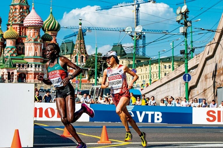 2013年8月のモスクワ世界陸上では、厳しい暑さを味方につけ、粘りのレース運びでみごと銅メダルを獲得