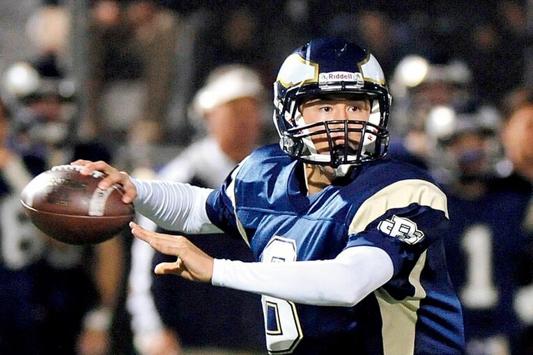 アメフトではQBとして活躍したヌートバー　 ©Kumiko Nootbaar