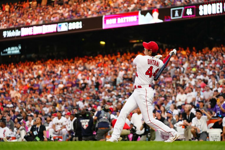 大谷が出場した2021年のホームランダービー　©Getty Images