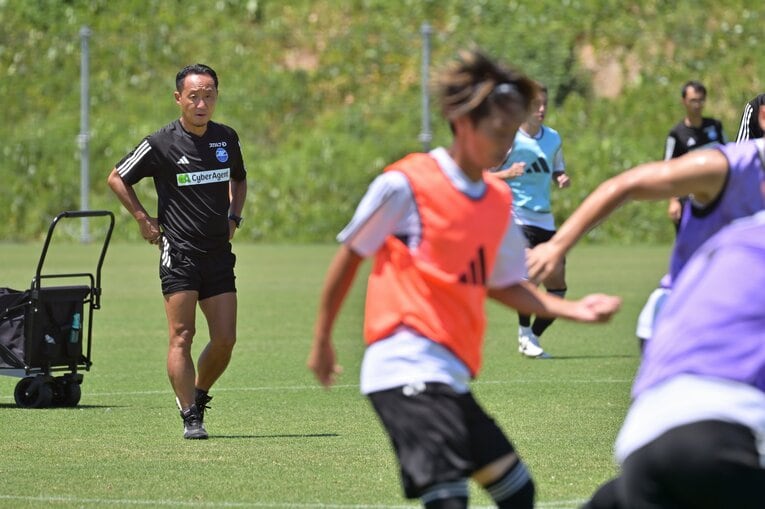 町田の練習グラウンドで　©Hideki Sugiyama