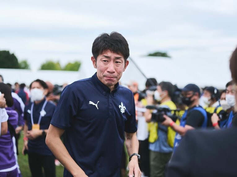 立教大の上野監督　©Yuki Suenaga