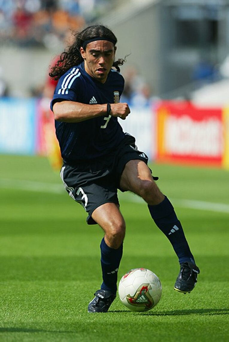 2002年日韓W杯にアルゼンチン代表として出場したソリン（対ナイジェリア戦／カシマサッカースタジアム）©︎Getty Images
