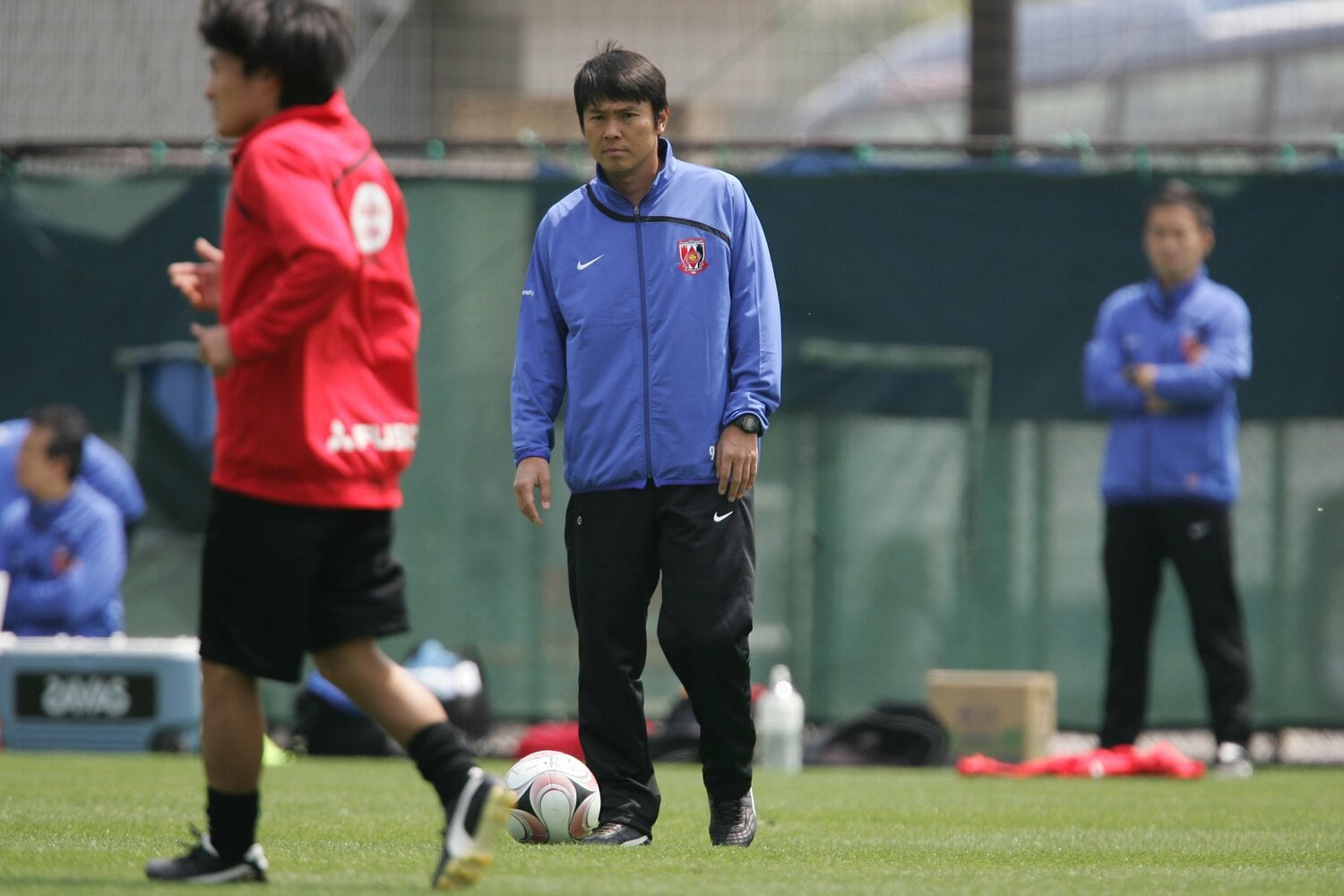 コーチ時代の福田正博（2008年）©︎YUTAKA/AFLO SPORT