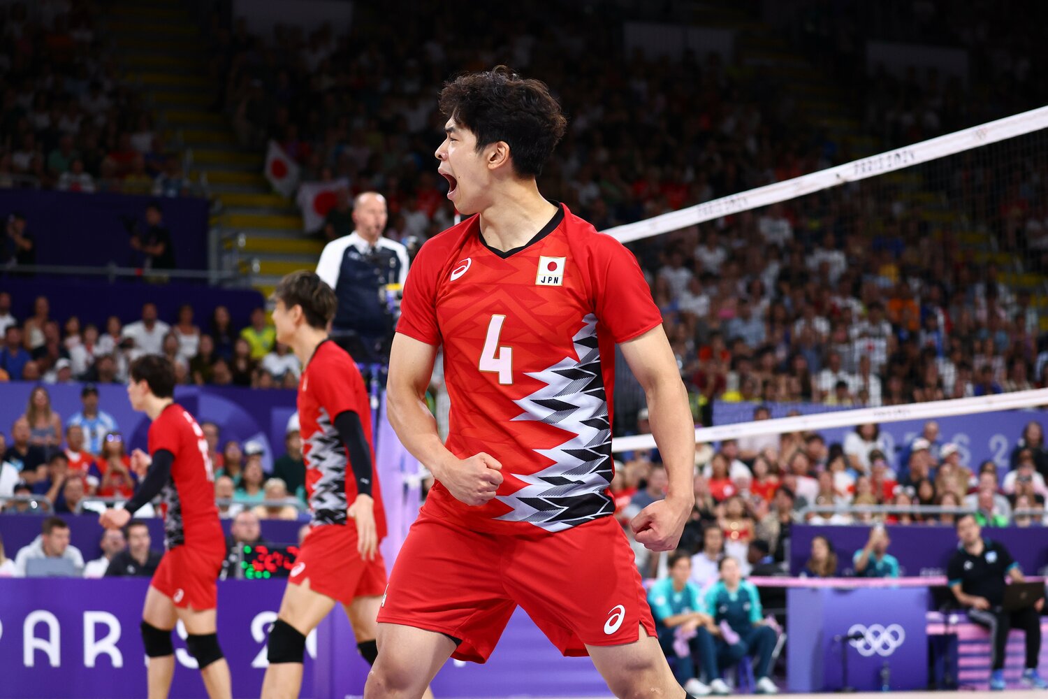 アルゼンチン戦、途中出場の宮浦 ©︎Ryosuke Menju / JMPA