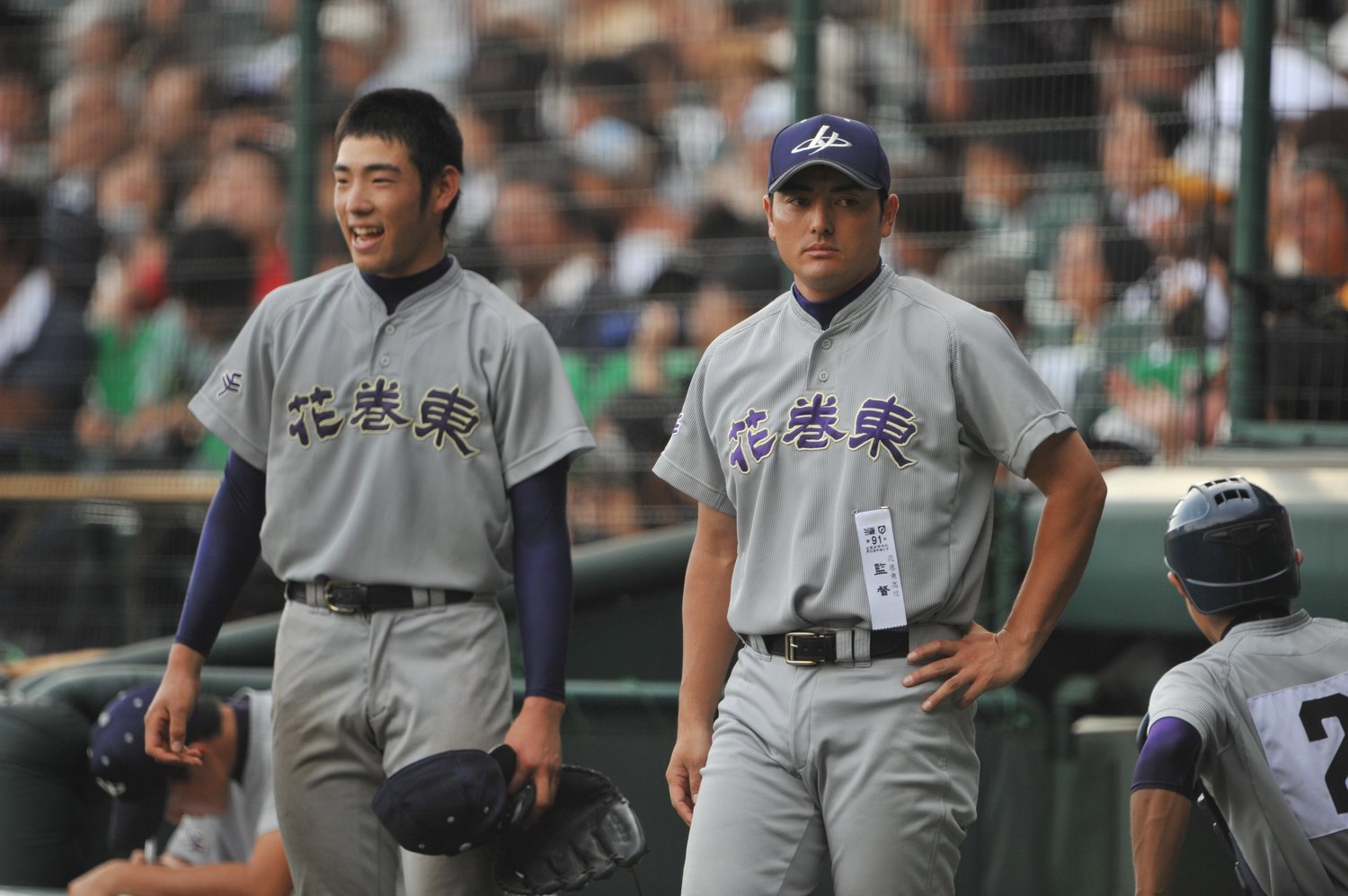 花巻東高時代の菊池雄星と佐々木洋監督（2009年撮影）　©Hideki Sugiyama