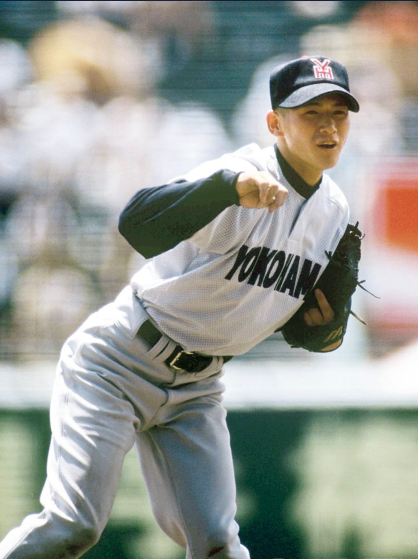 丹波の後を継いでエースとなった松井光介。横浜高を春夏連続での甲子園出場に導いた　©Asahi Shimbun / NIKKAN SPORTS
