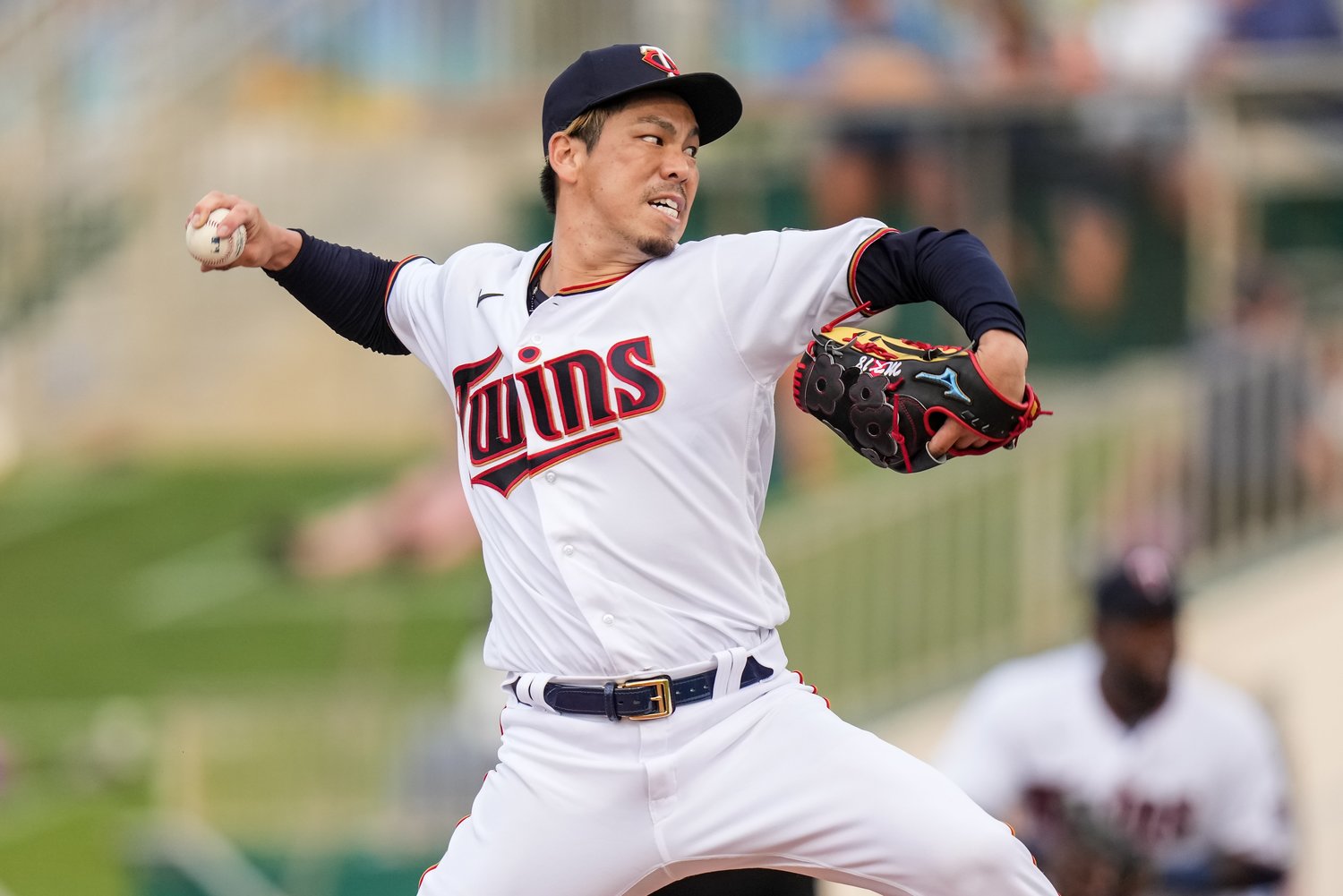 自身初となる開幕投手内定が決まった前田健太　©Getty Images