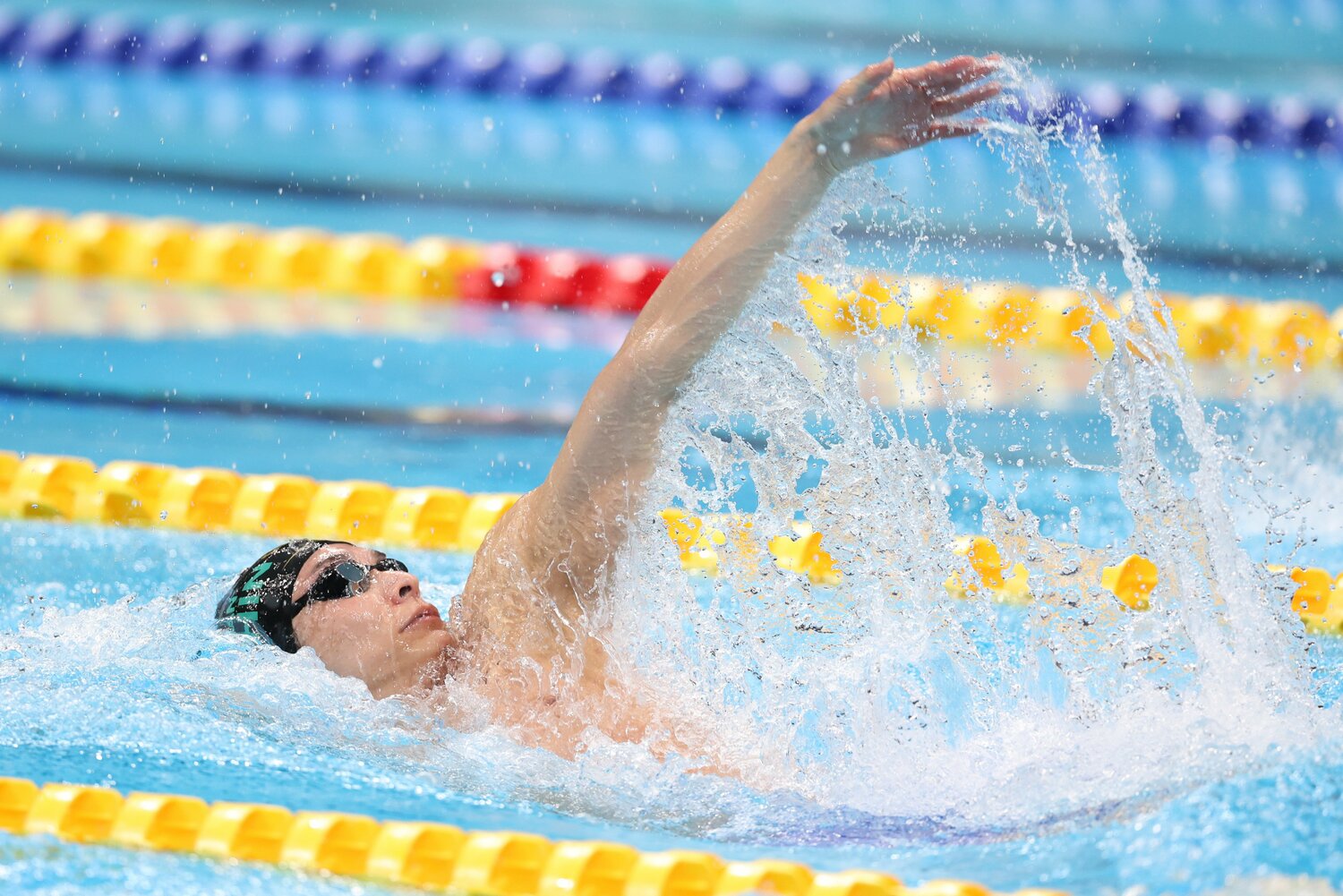 現役ラストレースとなったパリ五輪選考会の男子200m背泳ぎでは3位となり、パリ五輪出場は叶わなかった　©︎JIJI PRESS