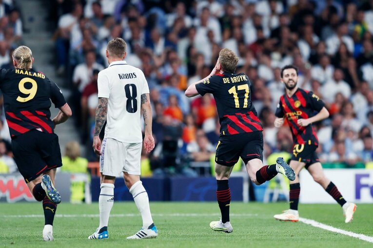 CLマドリーvsマンCでカメラマンが見た“世界の超一流”ビニシウスとデブライネ超絶弾、モドリッチの頭脳、グリーリッシュの筋肉美…(34)