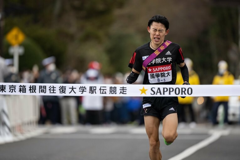 優勝候補・國學院大の3本柱のひとり、伊地知賢造も高校時代の5000ｍ14分43秒→13分40秒で1分以上短縮。埼玉県立松山高校出身　©Nanae Suzuki