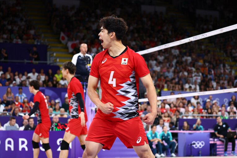 アルゼンチン戦、途中出場の宮浦　©︎Ryosuke Menju / JMPA