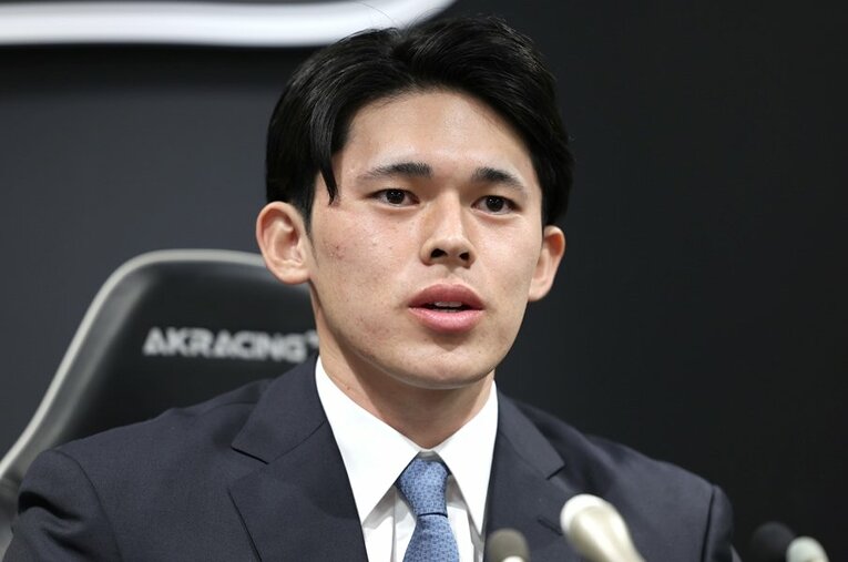 日本球界のスター、佐々木朗希（ロッテ） ／ photograph by JIJI PRESS