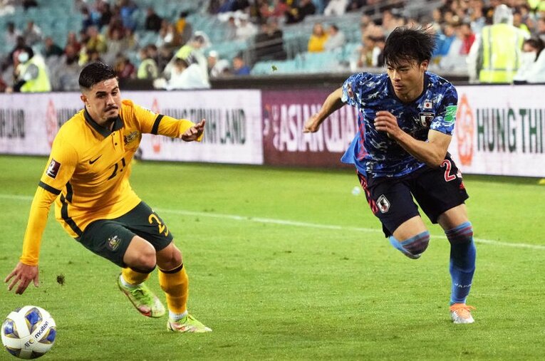 文字通りジョーカーとなった三笘薫の突破　©Getty Images