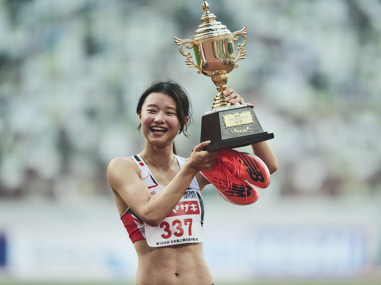 悲願の初優勝を飾った田中佑美　©Yuki Suenaga